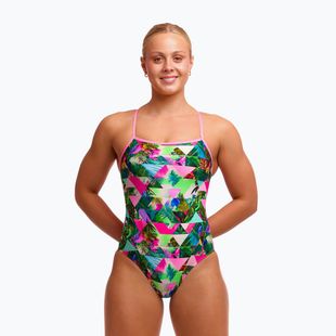 Dámske jednodielne plavky  Funkita Single Strap One piece sub lime