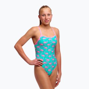 Detské jednodielne plavky Funkita Single Strap One Piece go flamingo!