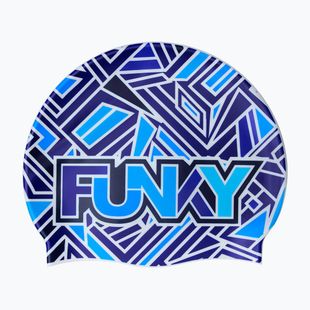 Plavecká čiapka Funky Silicone blue bits