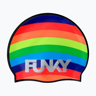 Plavecká čiapka Funky Silicone rainbow