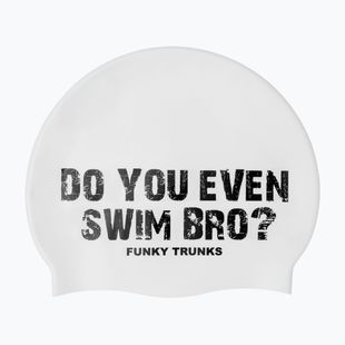 Plavecká čiapka Funky Trunks Silicone white swim bro