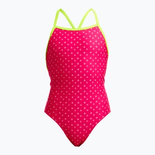 Detské jednodielne plavky Funkita Strapped In One Piece pink proton
