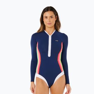 Dámske jednodielne plavky  Rip Curl Surf Stripe UPF Surf Suit dark navy