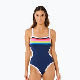 Dámske jednodielne plavky Rip Curl Surf Stripe Cheeky dark navy
