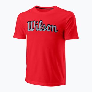 Pánske tenisové tričko Wilson Script Eco Cotton Tee wilson red