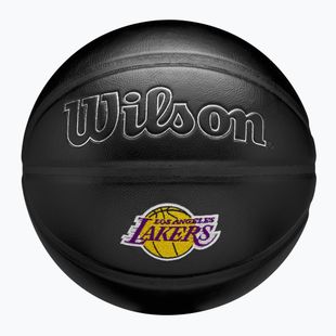 Basketbalová Lopta Wilson NBA Team Premiere Los Angeles Lakers čierna veľkosť 7