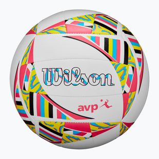 Lopta na plážový volejbal Wilson AVP Movement white/pink/yellow veľkosť 5