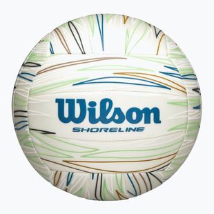 Lopta na plážový volejbal Wilson Shoreline Gen white/blue veľkosť 5