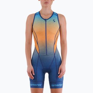 Dámsky triatlonový oblek Synergy Pro Sleeveless Racerback Trisuit orange wave
