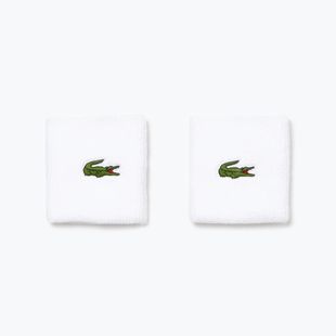 Lacoste návleky na zápästie 2 ks biele RL9272