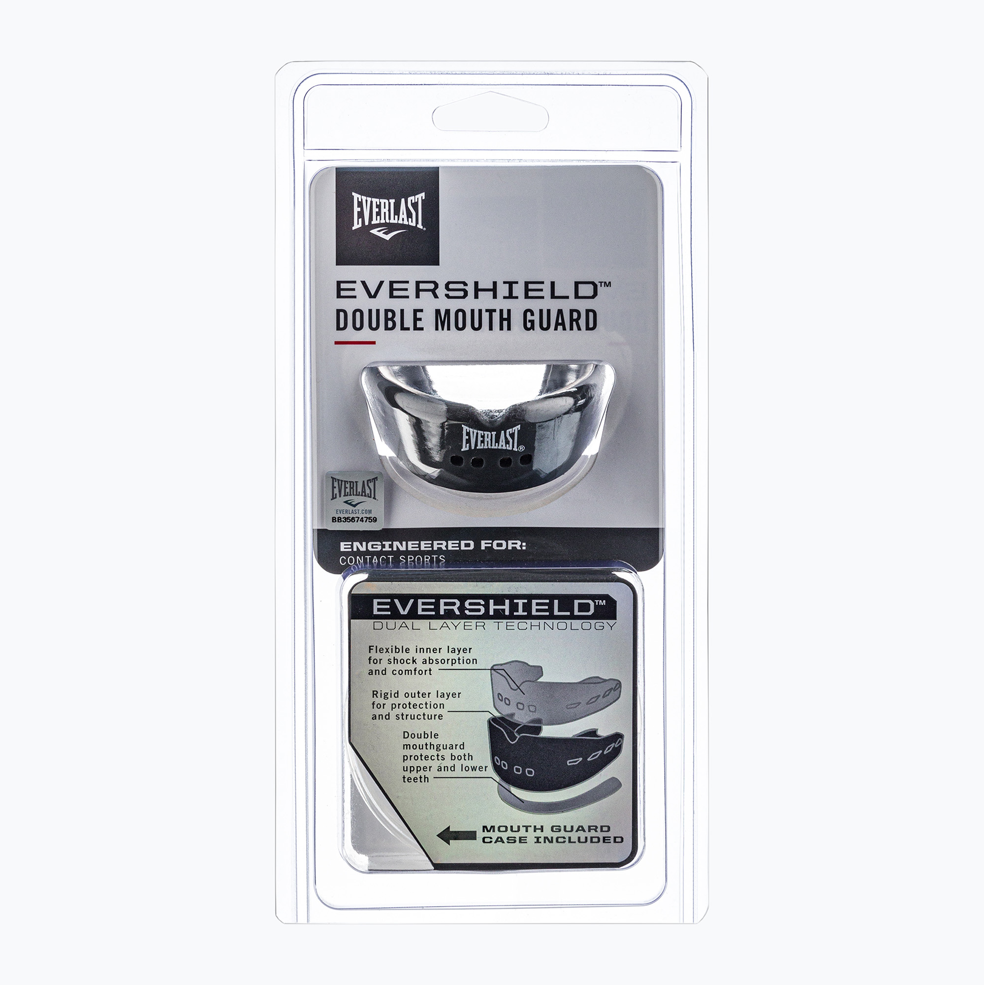 EVERLAST dvojitý chránič čeľuste Evershield sivý EV14002