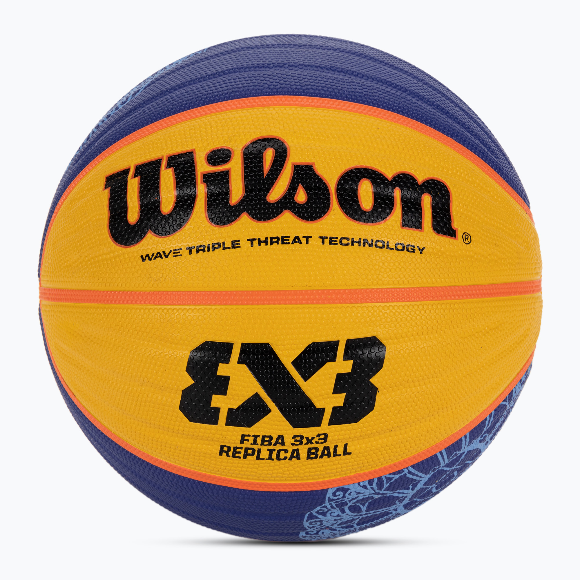 Basketbalová lopta Wilson Fiba 3X3 Replica Paris 2004 modrá/žltá veľkosť 6 (Fiba 3X3 Replica Paris 2024 WZ3015001XB6F)