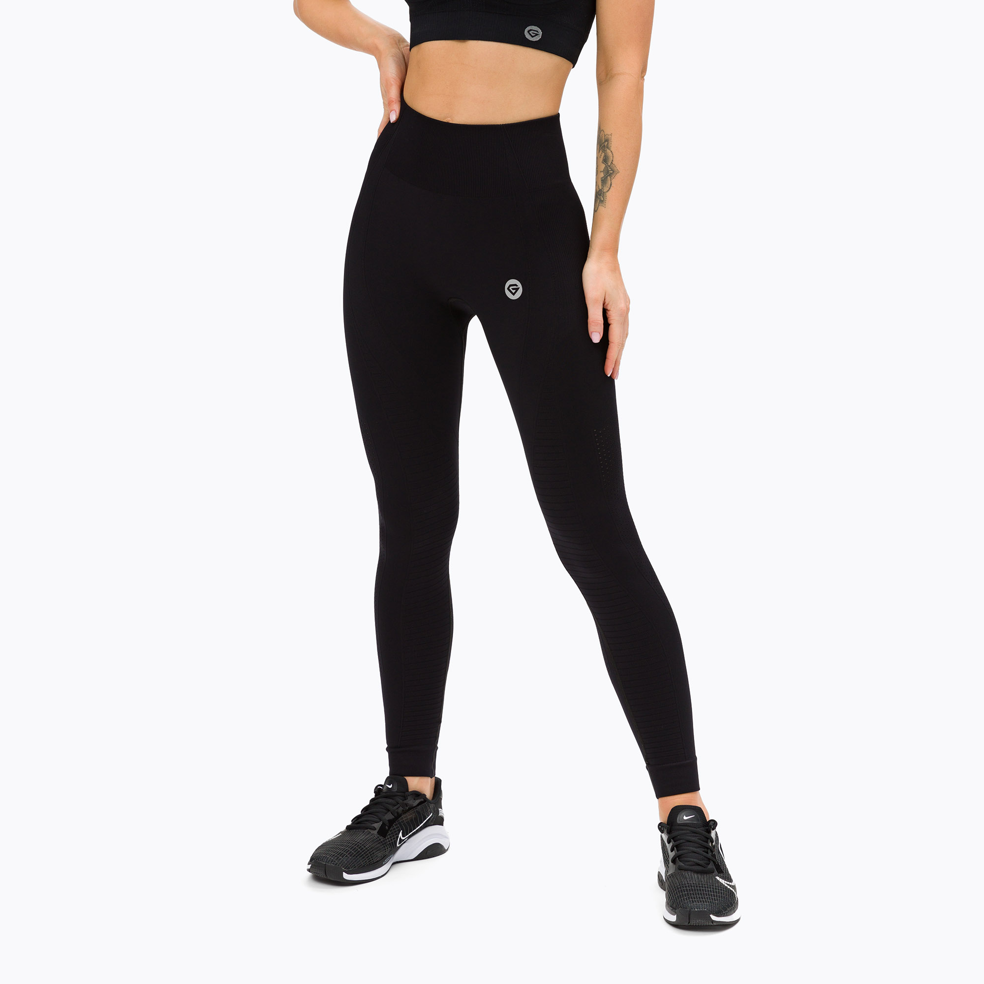 Dámske bezšvové legíny Glamour Gym black 195