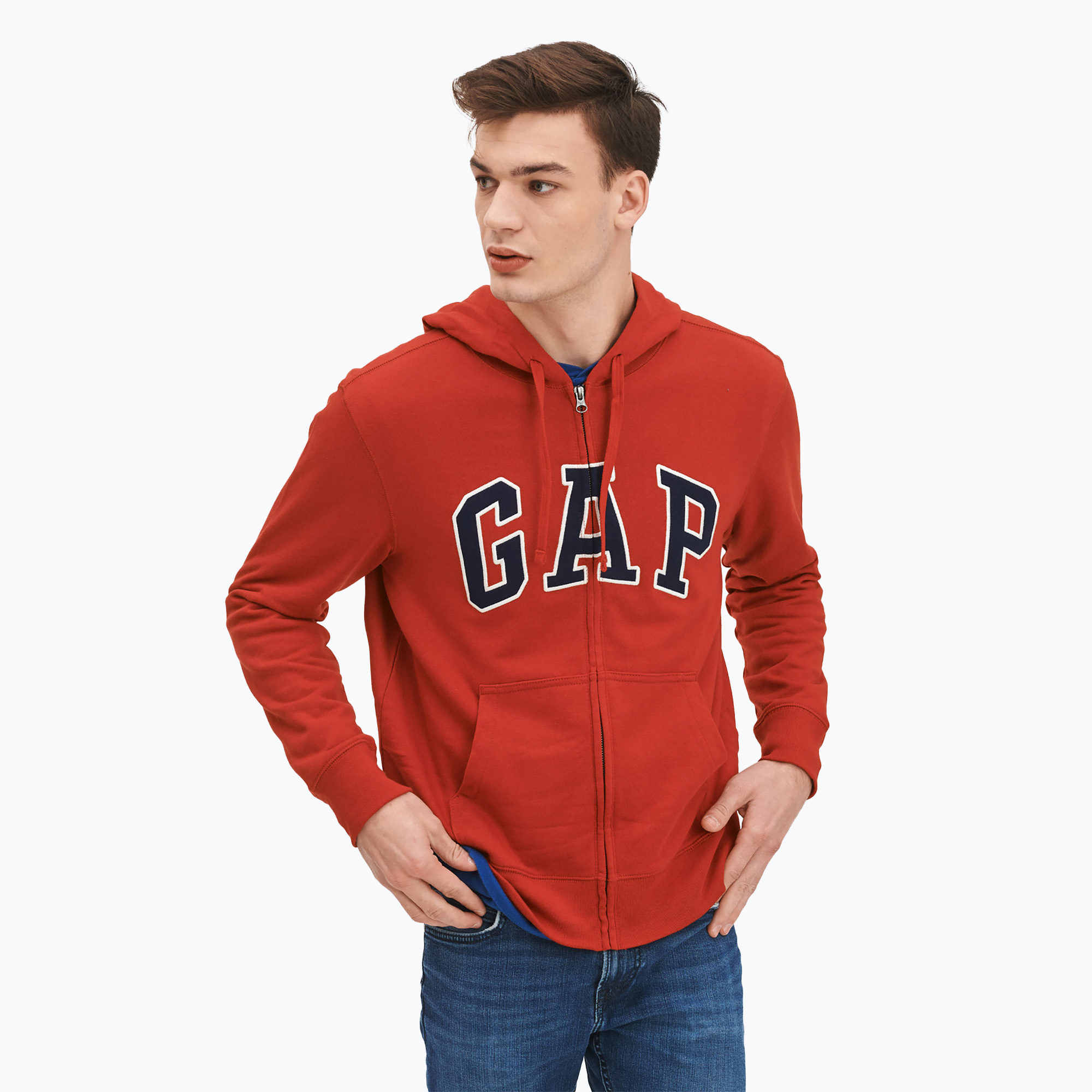 Pánska mikina GAP XLS FT Arch FZ HD lasalle red (XLS FT Arch FZ HD 490384)