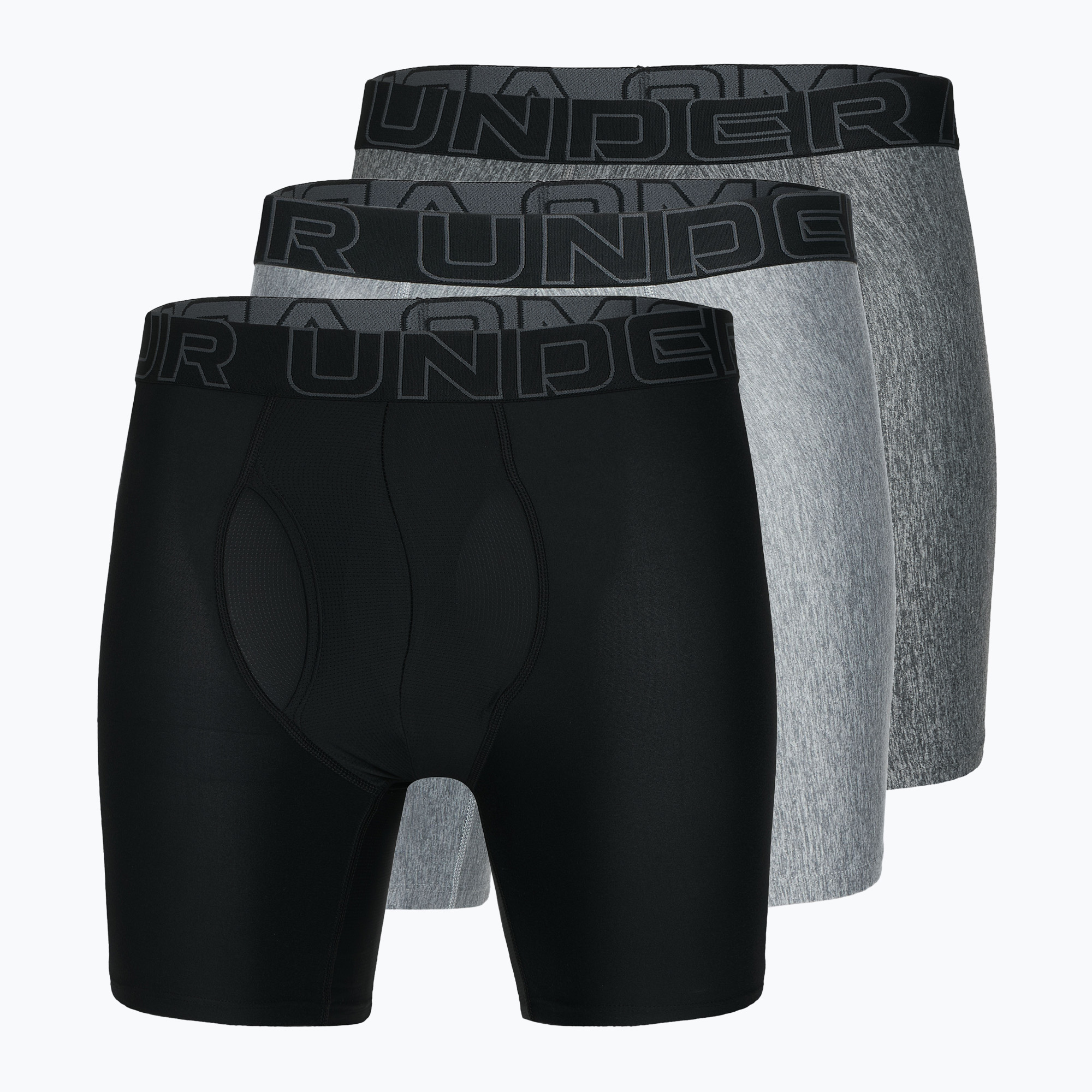 Pánske boxerky Under Armour Perf Tech 6in 3 pary grey