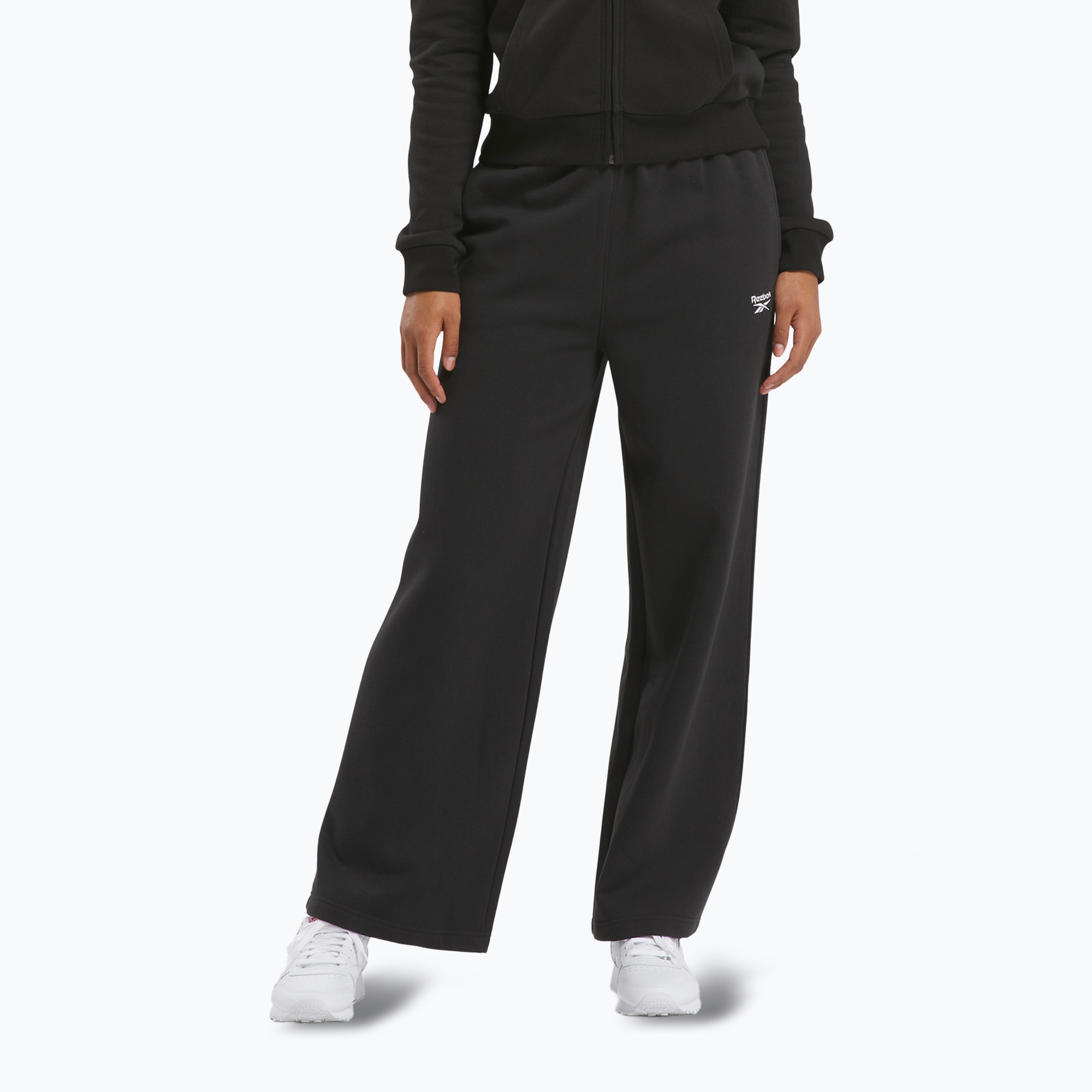 Dámske nohavice Reebok Identity Small Logo Fleece Wide Leg black (Identity Small Logo Fleece Wide Leg 100208504)