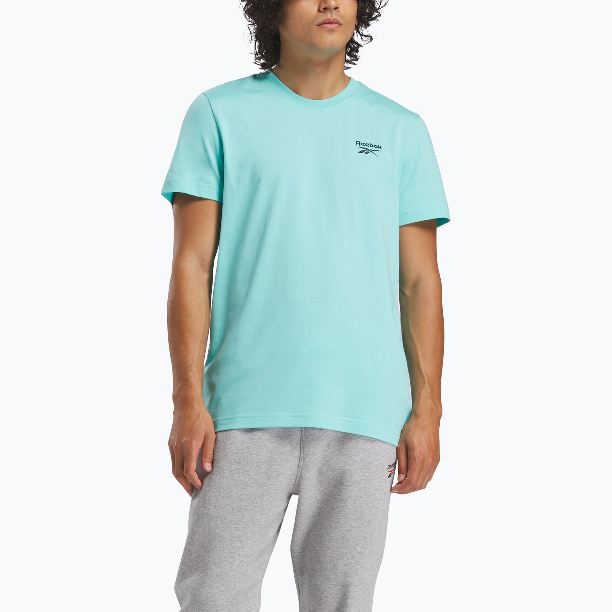 Pánske tričko Reebok Gs Vector Tee medium grey heather/vector red