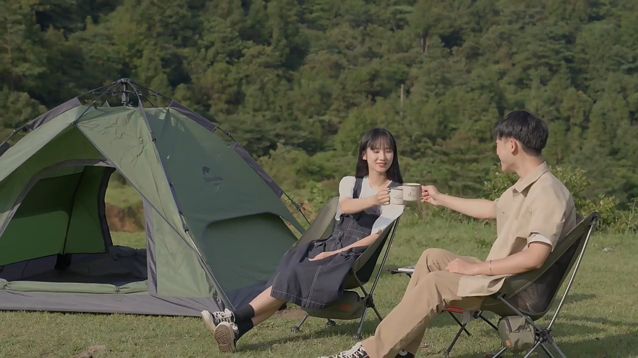 Kempingový stan pre 3 osoby Naturehike Pop-Up 3 Automatic forest green