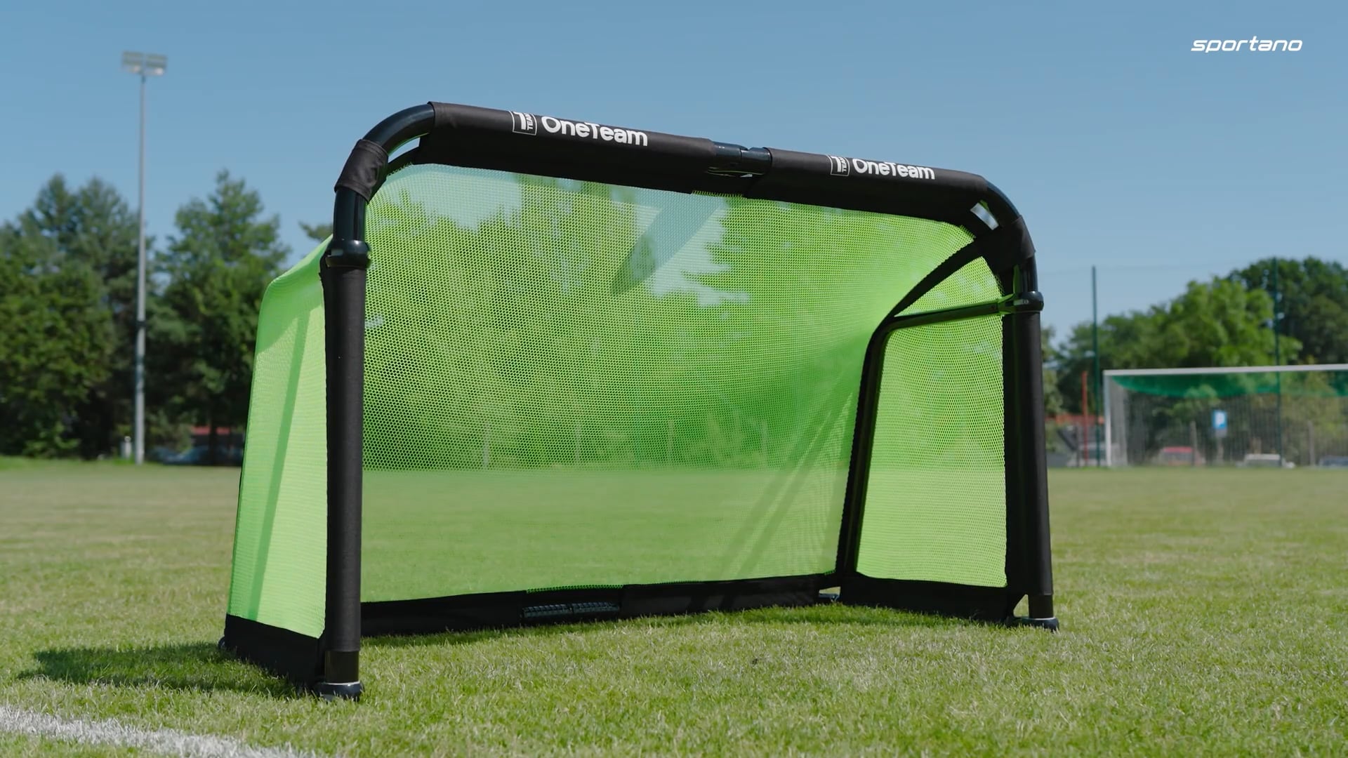 Futbalová bránka OneTeam SWIFTGOAL 150 x 90 cm foldable black/green
