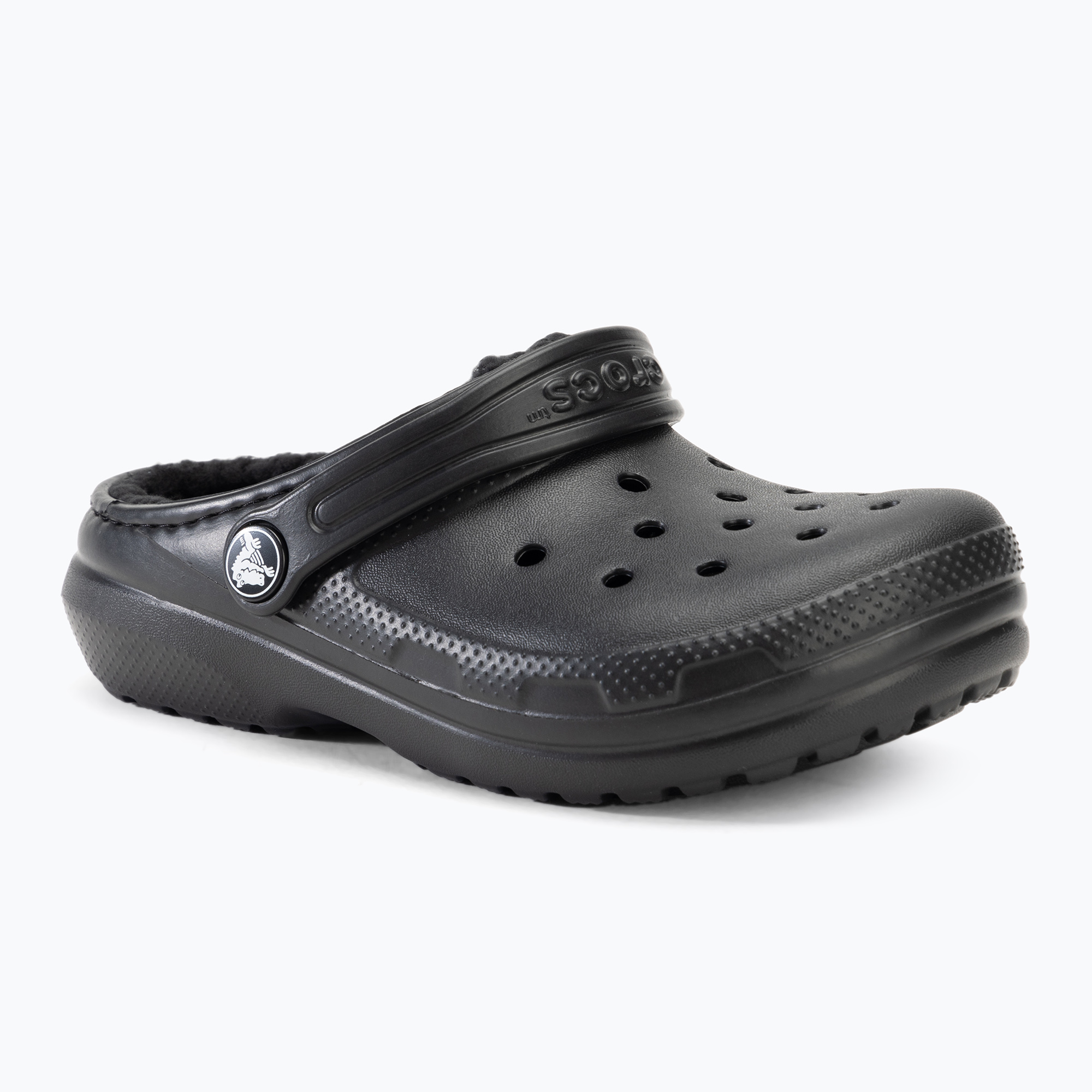 Detské šľapky Crocs Classic Lined Clog Kids black/black (Classic Lined Clog Kids 207010-060)