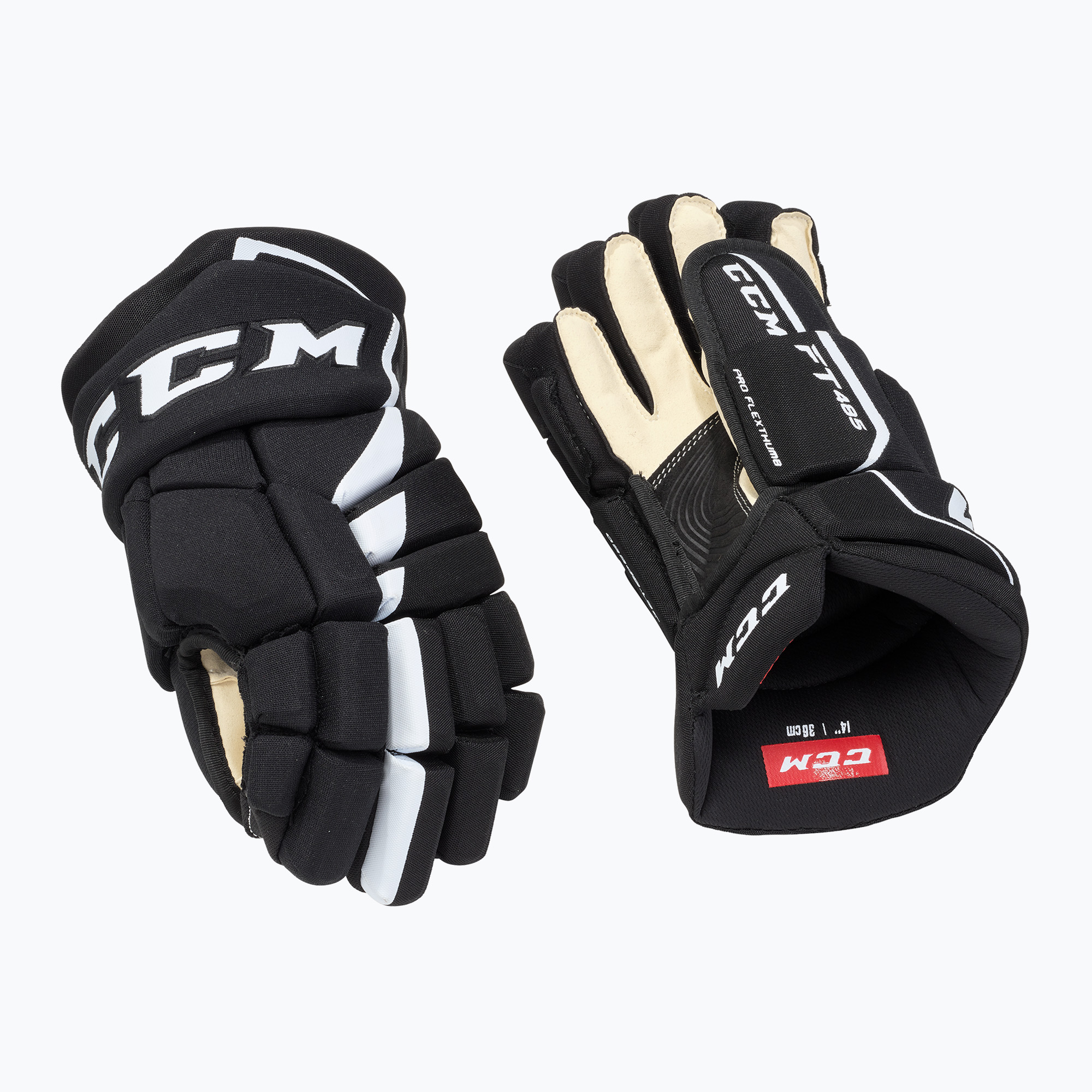 Hokejové rukavice CCM FT485 SR black/white