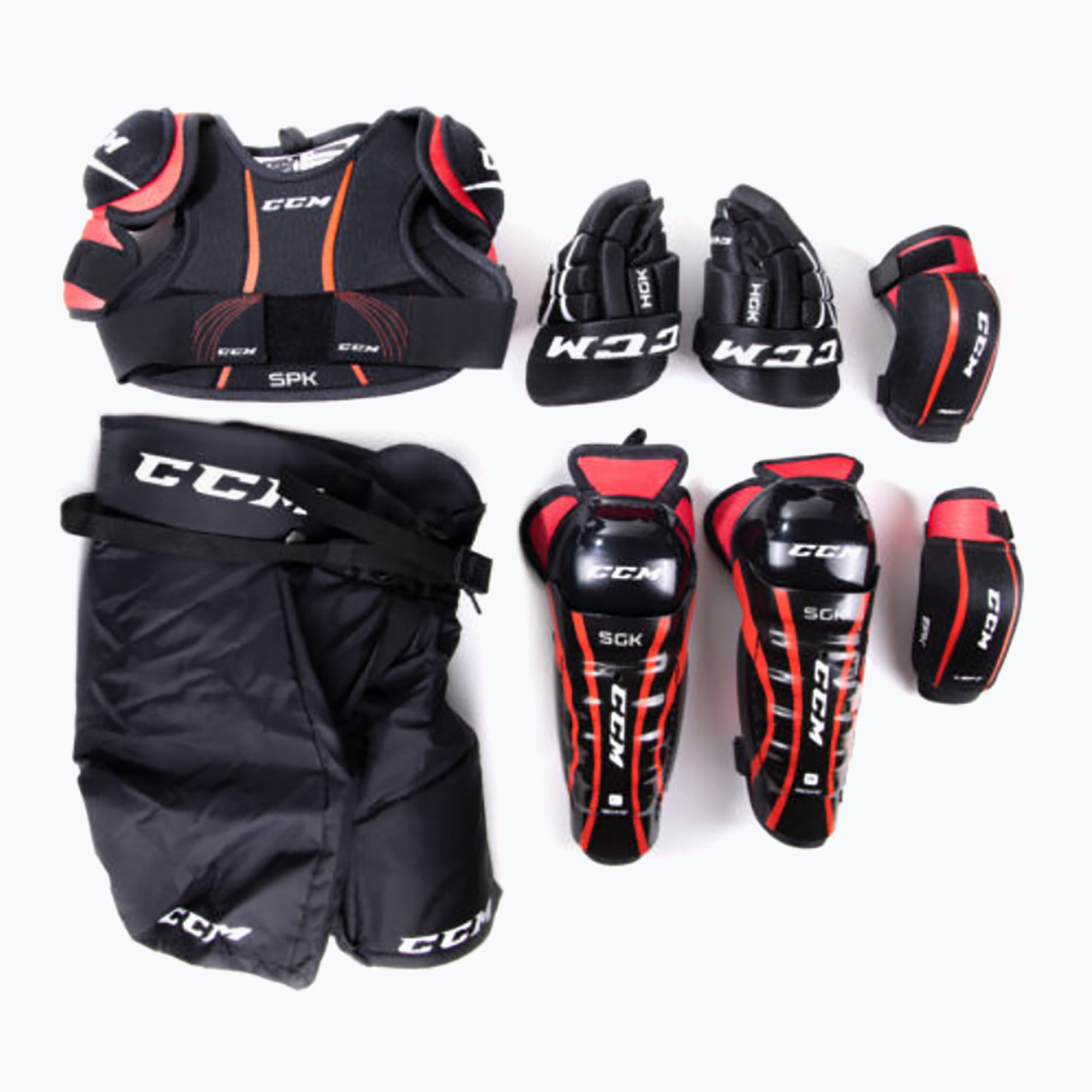 Detský set chráničov CCM YTH black/red (YTH PROTKITEU)