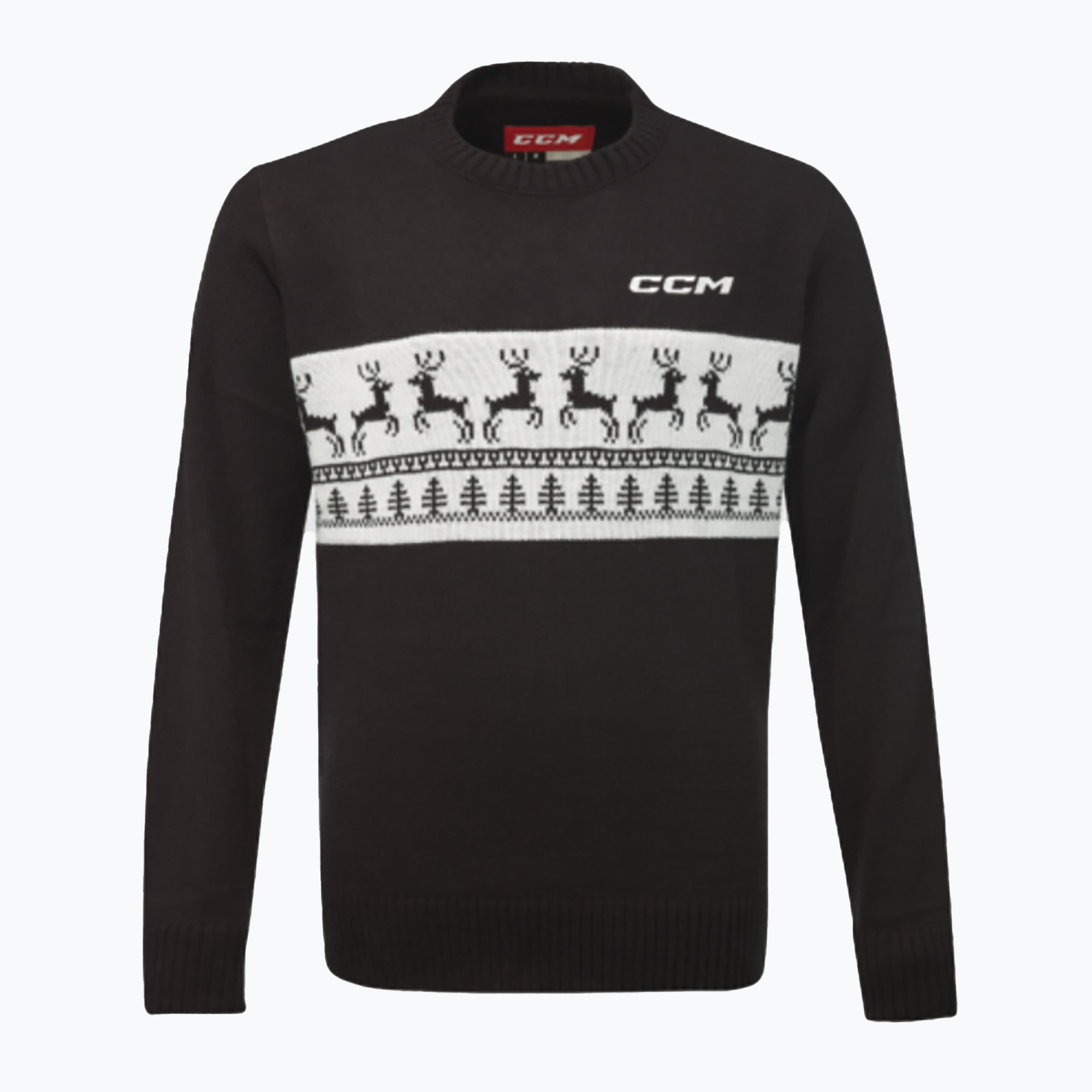 Pánsky sveter CCM Ugly Christmas black/white (Ugly Christmas WCRE27A)