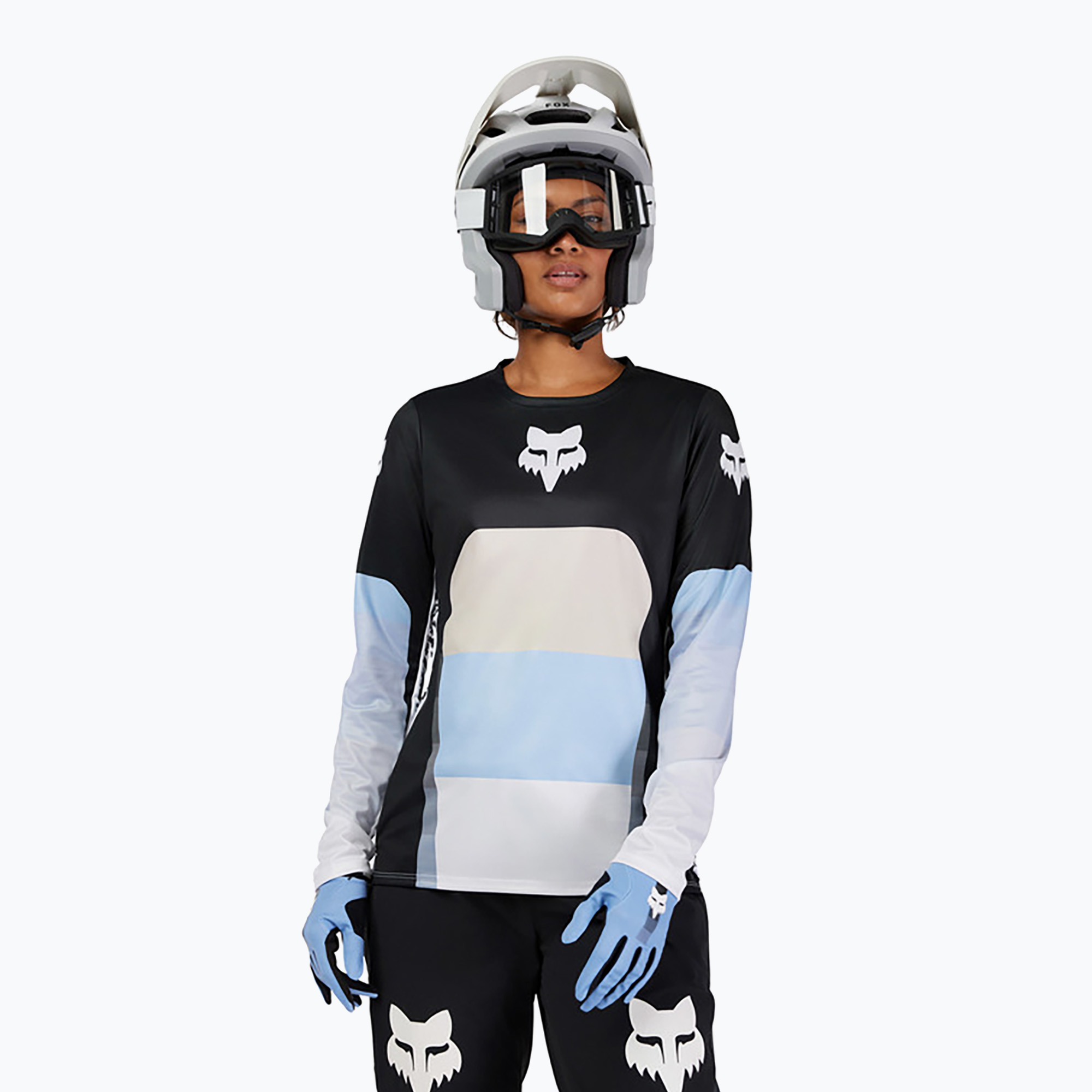 Dámske cyklistické tričko s dlhým rukávom Fox Racing Ranger Grid W black