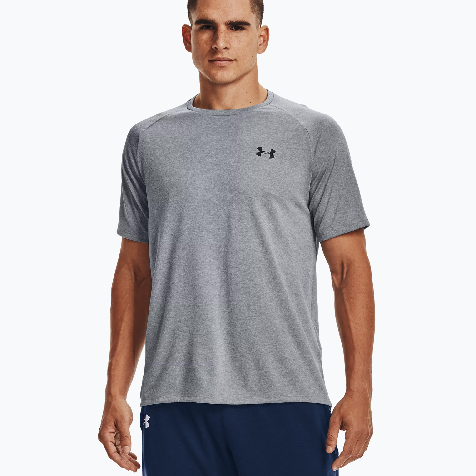 Pánske tréningové tričko Under Armour Tech 2. SS Tee šedé 1326413 (Tech 2.0 1326413-036)