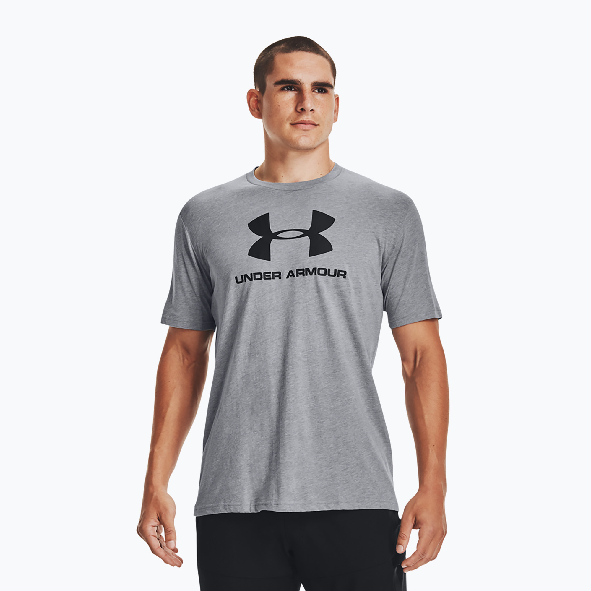 Under Armour pánske tréningové tričko UA Sportstyle Logo SS šedé 1329590 (Sportstyle Logo 1329590)
