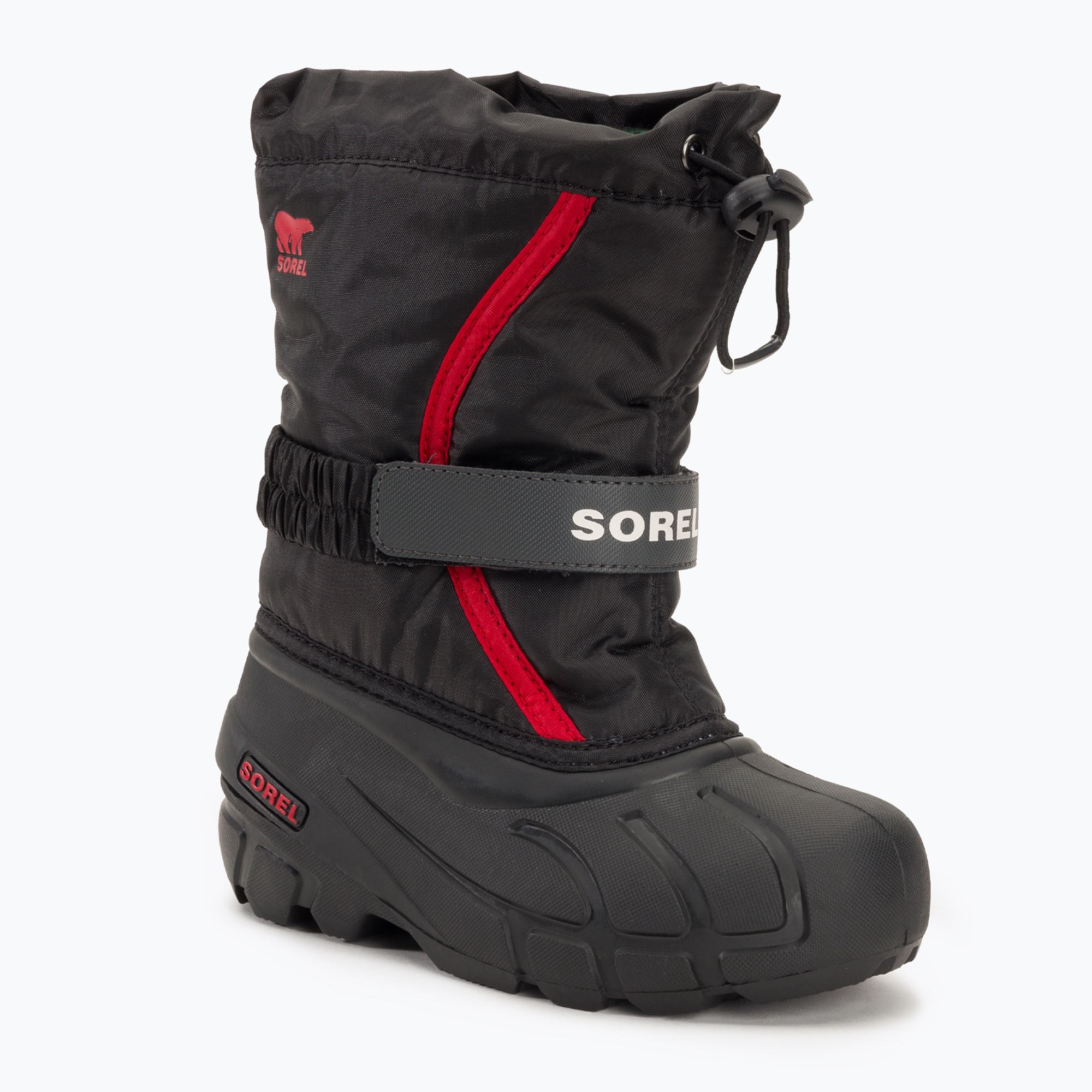 Detské snehové topánky Sorel Flurry Dtv black/bright red (Flurry Dtv 1855252015)