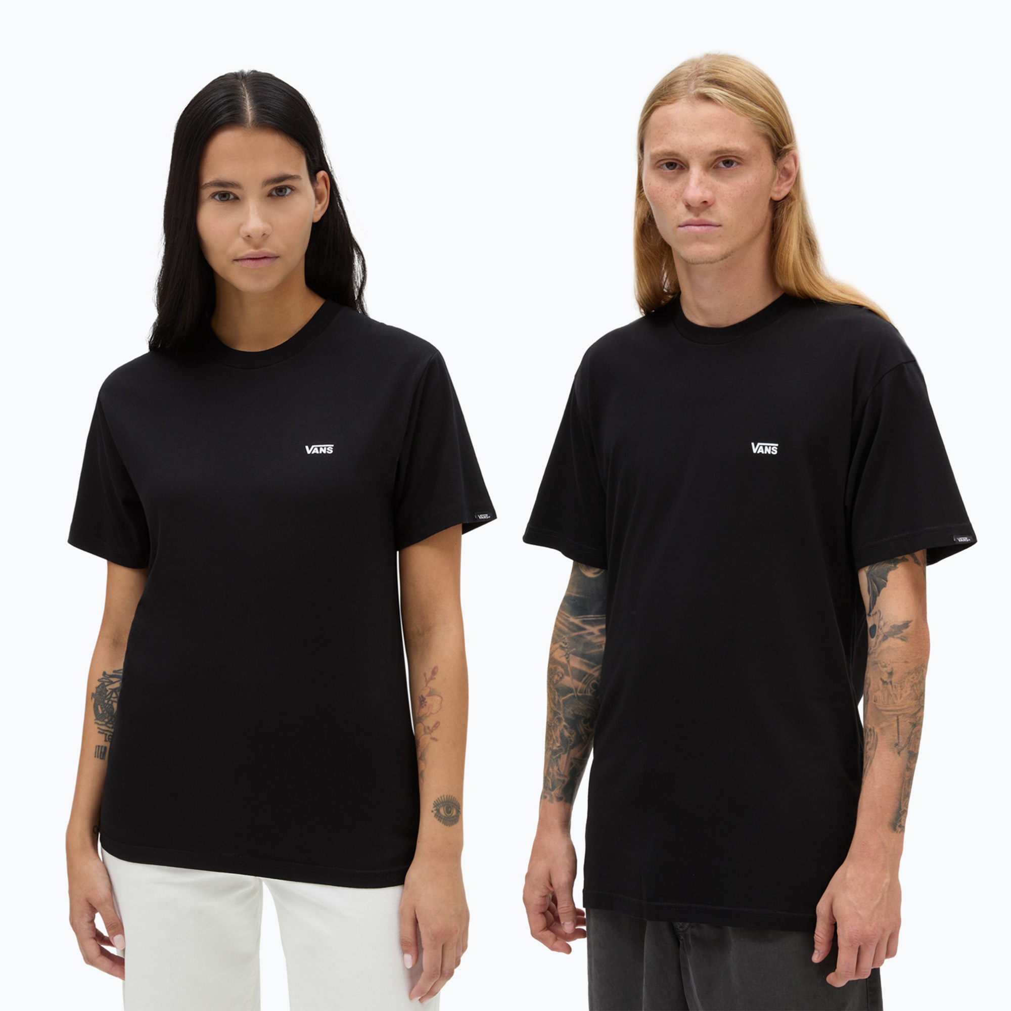 Pánske tričko Vans Mn s logom na ľavej strane hrude black/white (Left Chest Logo VN0A3CZEY281)