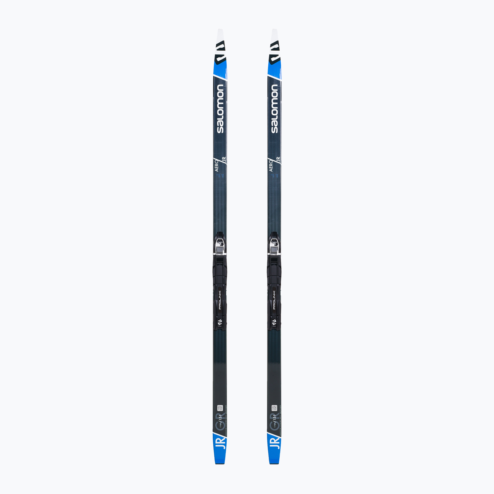 Detské bežecké lyže Salomon Aero Grip Jr.   Prolink Access čierno-modrá L41248PM