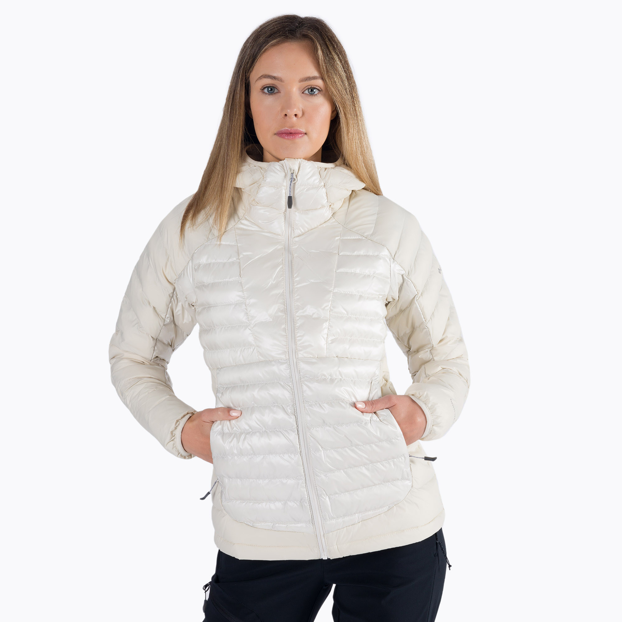 Columbia dámska páperová bunda Labyrinth Loop s kapucňou biela 1955323 (Labyrinth Loop Hooded 1955323)
