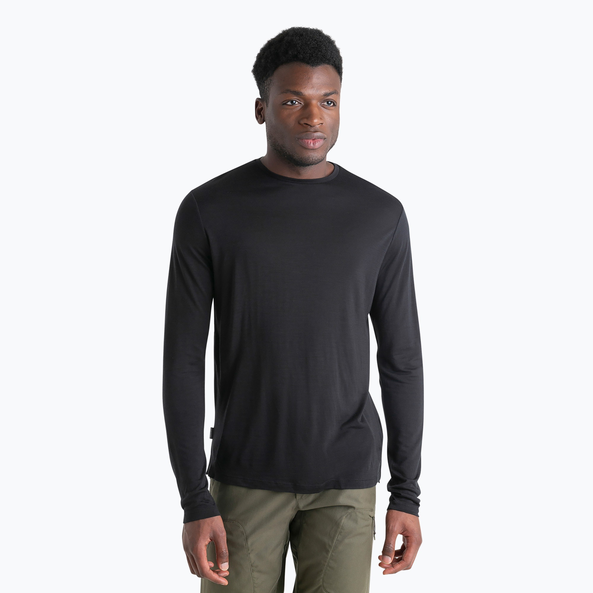 Pánske trekingové tričko s dlhým rukávom Icebreaker Merino 125 Cool-Lite Sphere III LS Tee black (Merino 125 Cool-Lite Sphere III LS Tee IB0A56ZL0011)