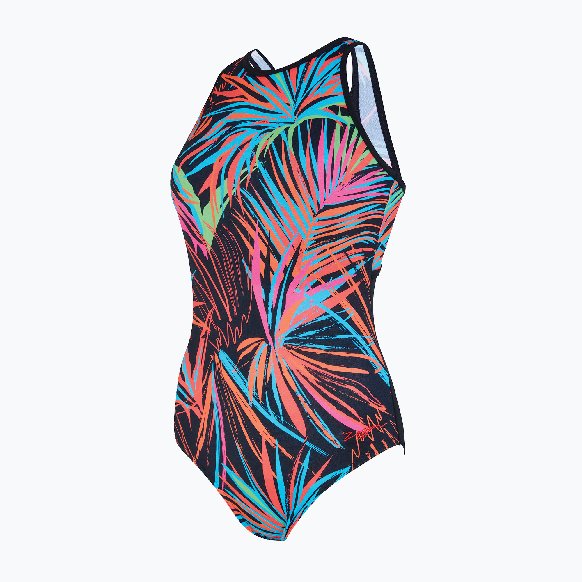 Dámske jednodielne plavky Zoggs Maya Hi Crossback maya print (Maya Hi Crossback 462320)