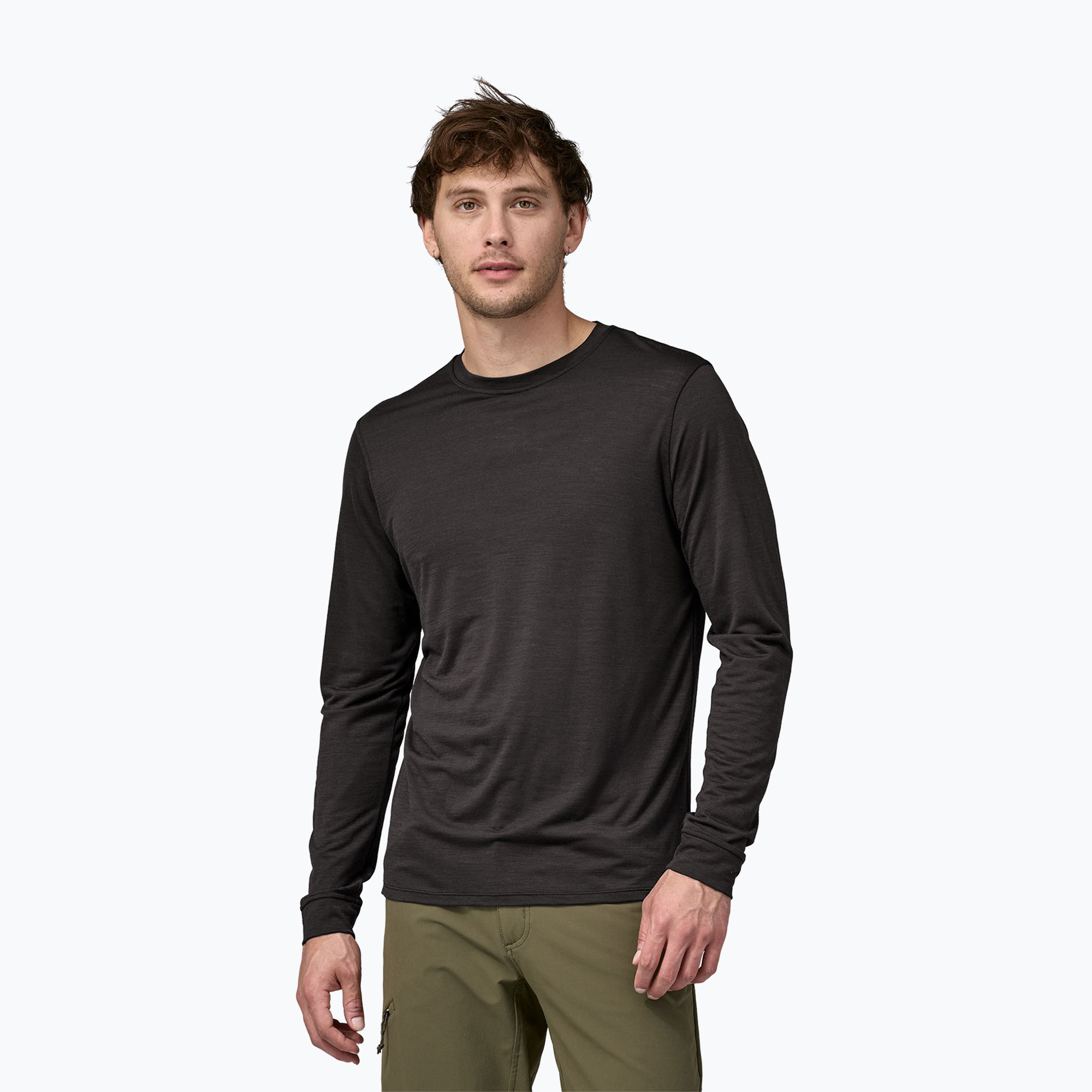 Pánske tričko Patagonia Cap Cool Merino Blend Longsleeve black (Cap Cool Merino Blend 44550)