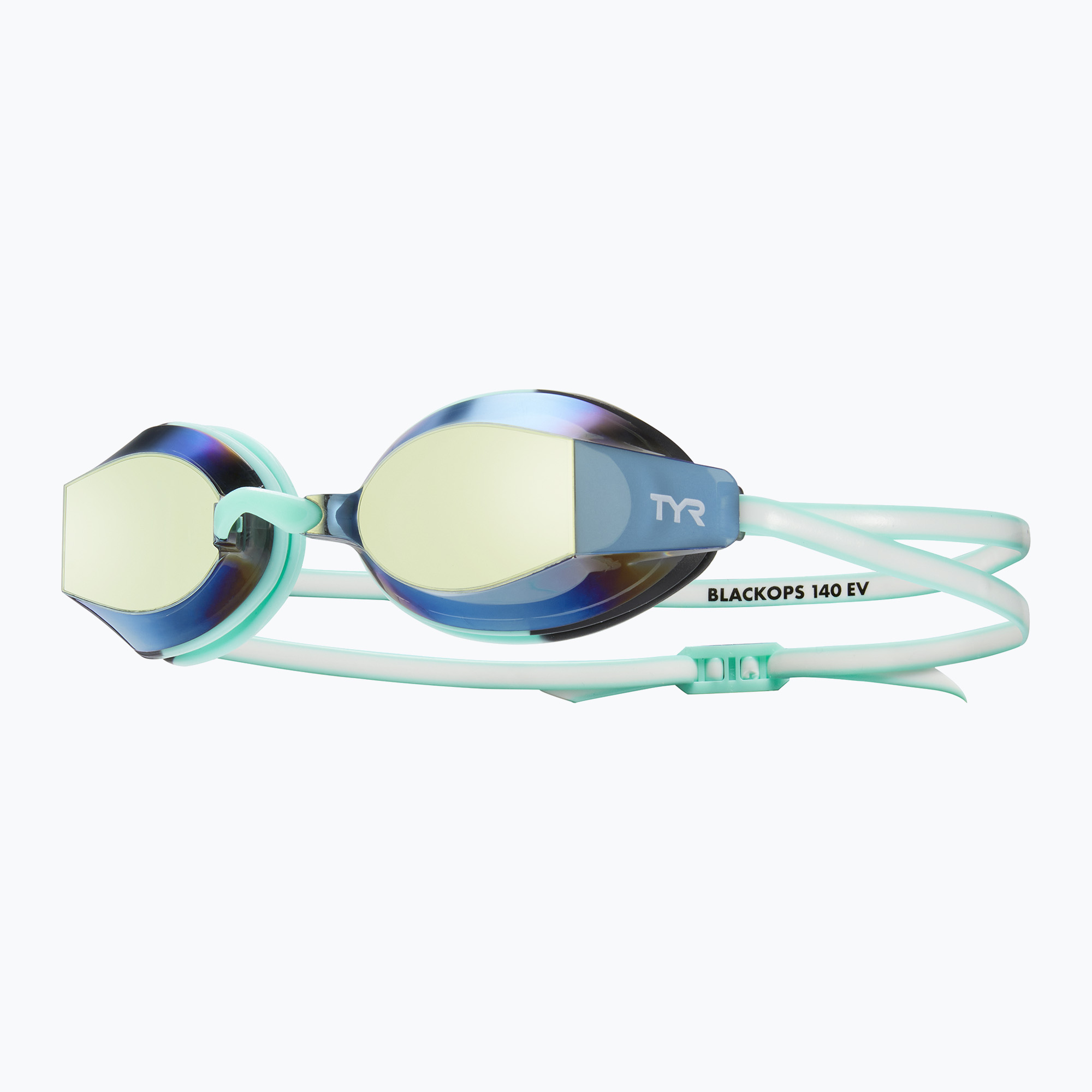 Dámske plavecké okuliare TYR Blackops 140 Ev Racing Mirrored gold/ mint/ white (Blackops 140 Ev Racing Mirrored LGBKOPFM_299)