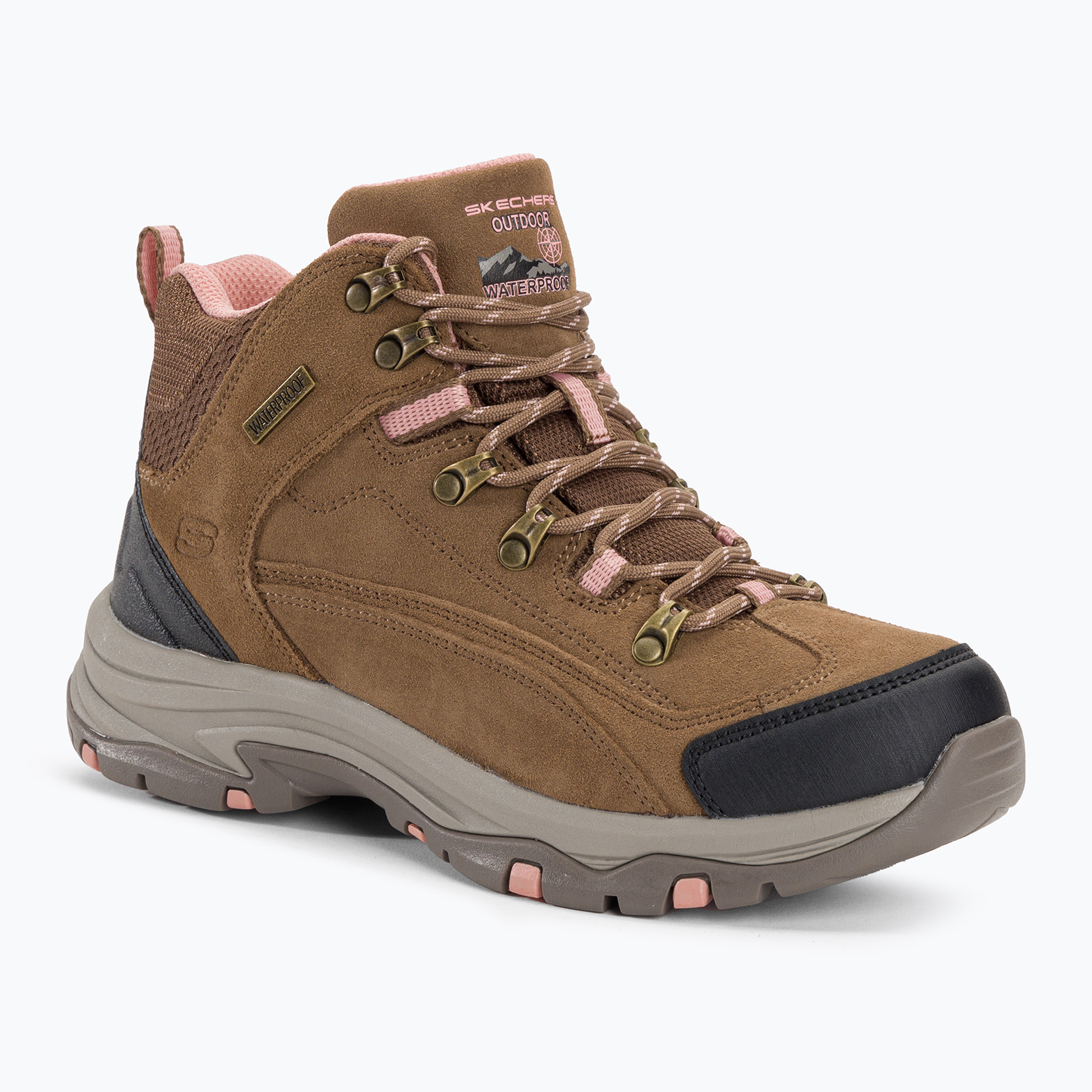 Dámske trekové topánky SKECHERS Trego Alpine Trail brown/natural (Trego Alpine Trail 167004)