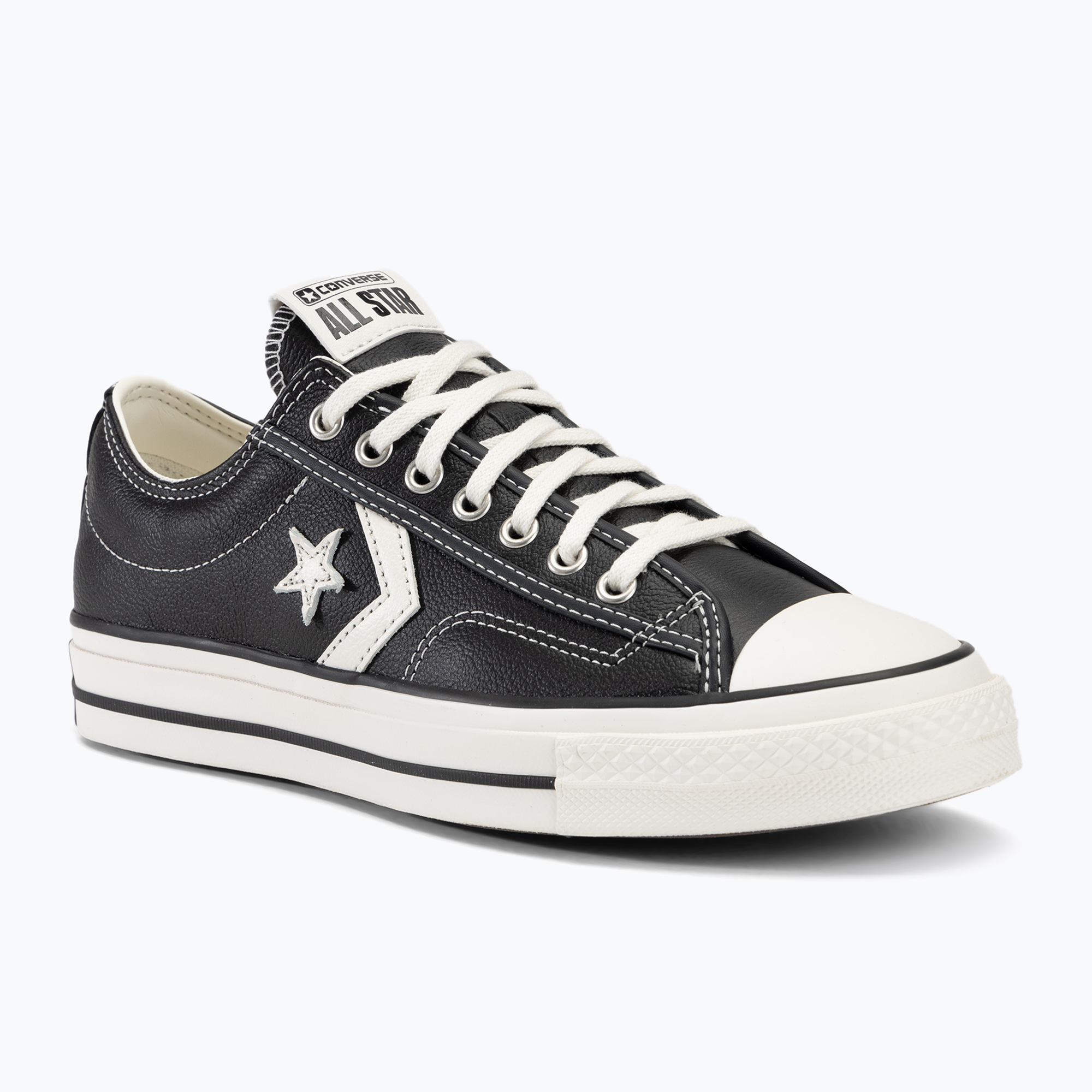 Tenisky Converse Star Player 76 Fall Kožené A06204C black/vintage white/silver (Star Player 76 Fall Leather A06204C)