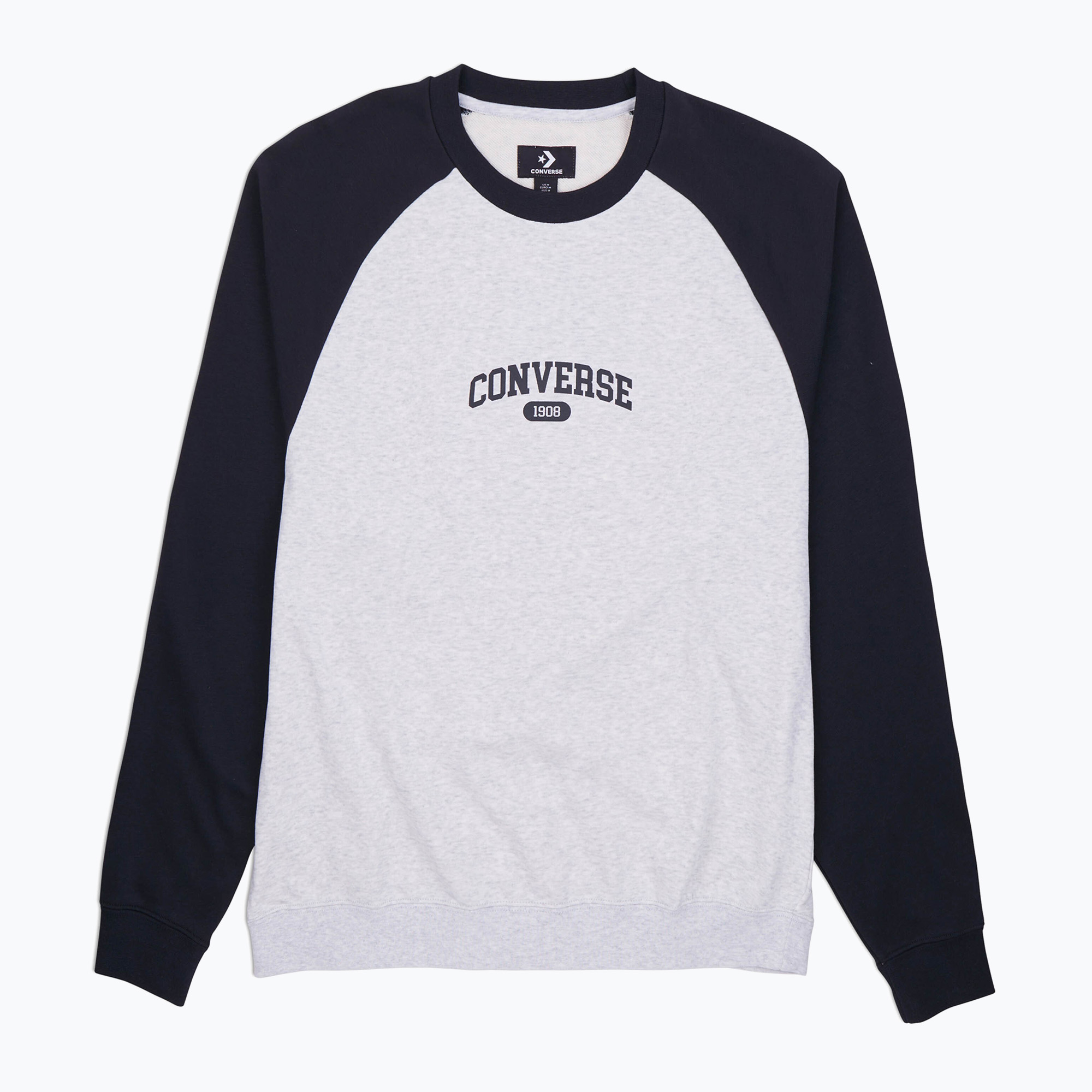Pánska mikina Converse Retro Chuck Raglan Crew 10027641-A03 light retro greather/bla (Retro Chuck Raglan Crew 10027641)