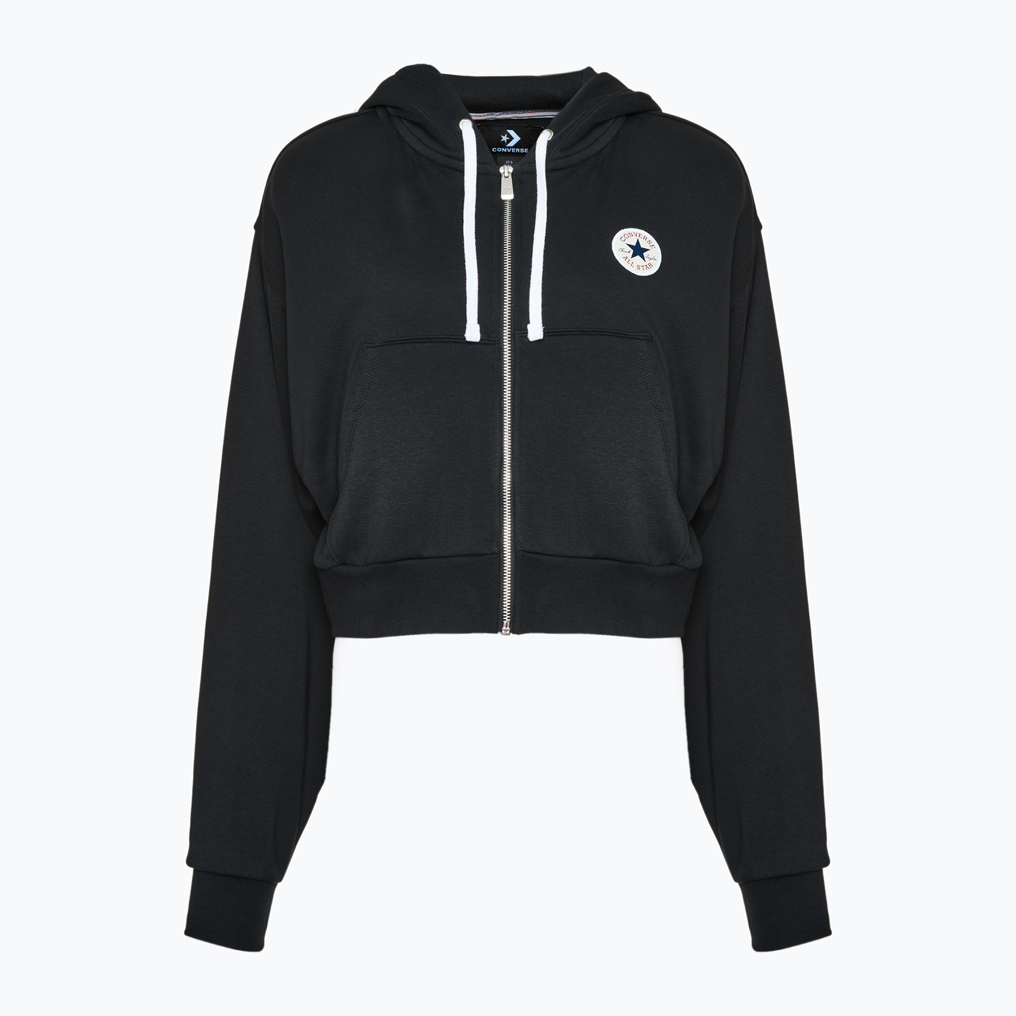 Dámska mikina Converse Retro Full-Zip Hoodie converse black (Retro Full-Zip Hoodie 10027643-A02)