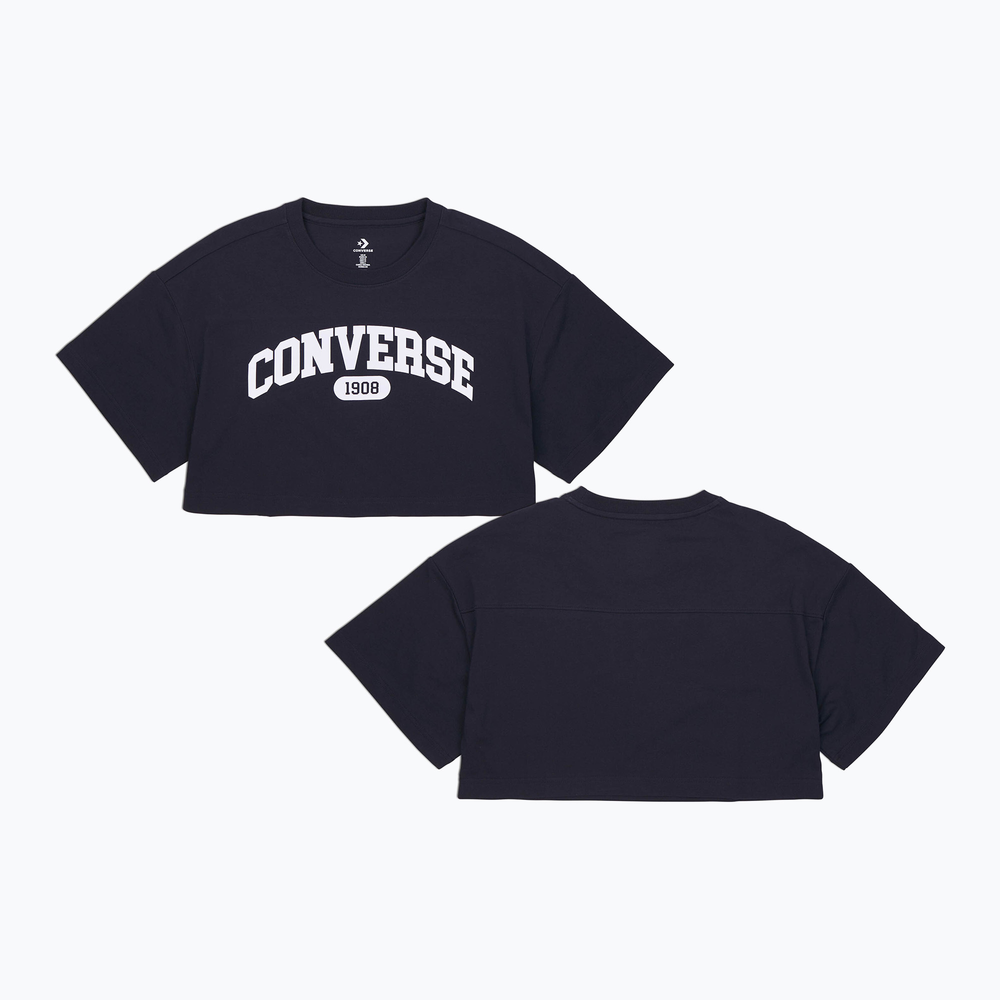 Dámsky športový top Converse 10027253-A01 converse black (Sporty Cropped 10027253)