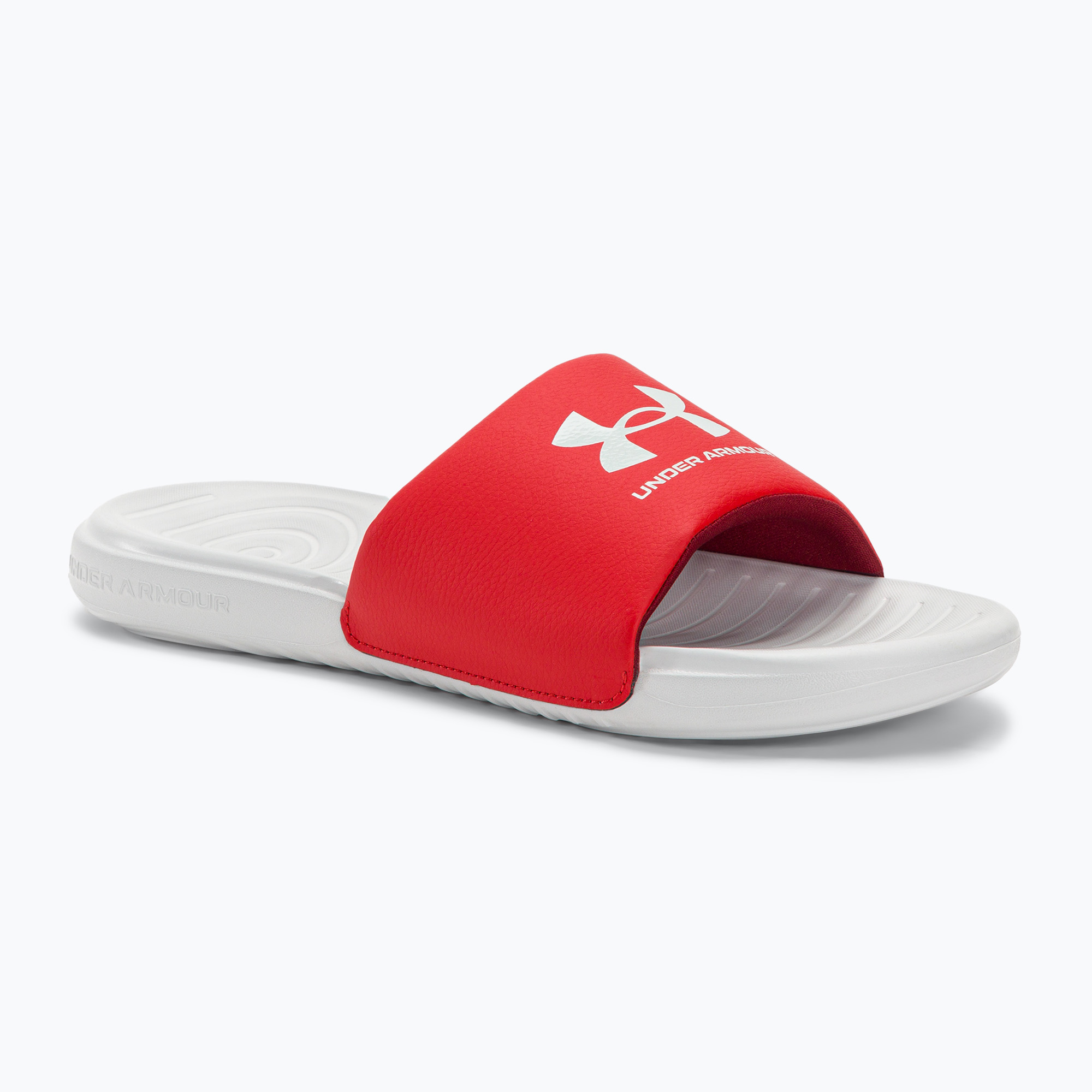 Under Armour Ansa Fix SL pánske žabky halo gray/red/halo gray (Ansa Fix SL 3023761)