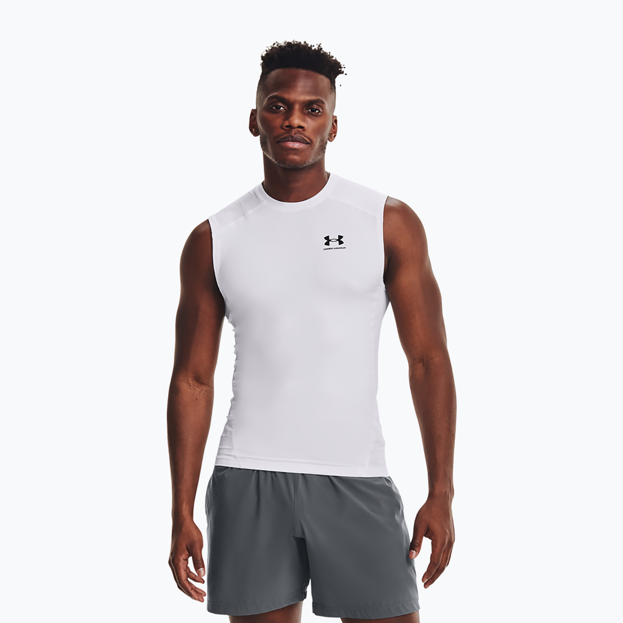 Under Armour pánske tréningové tričko s dlhým rukávom Ua HG Armour Comp LS white/black (HG Armour Comp 1361522-100)