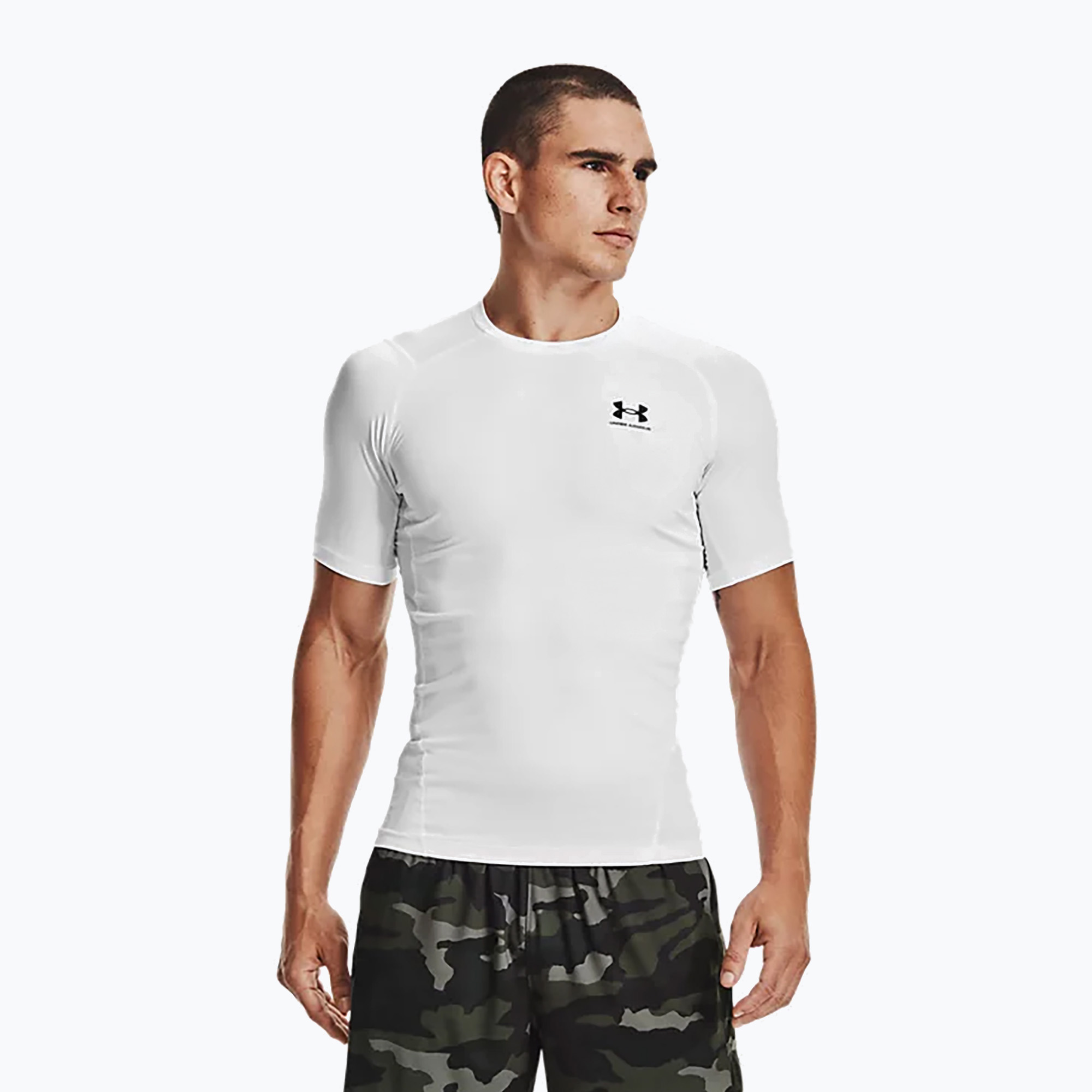 Under Armour pánske tréningové tričko Ua Hg Armour Comp SS white 1361518-100 (HG Armour Comp 1361518)