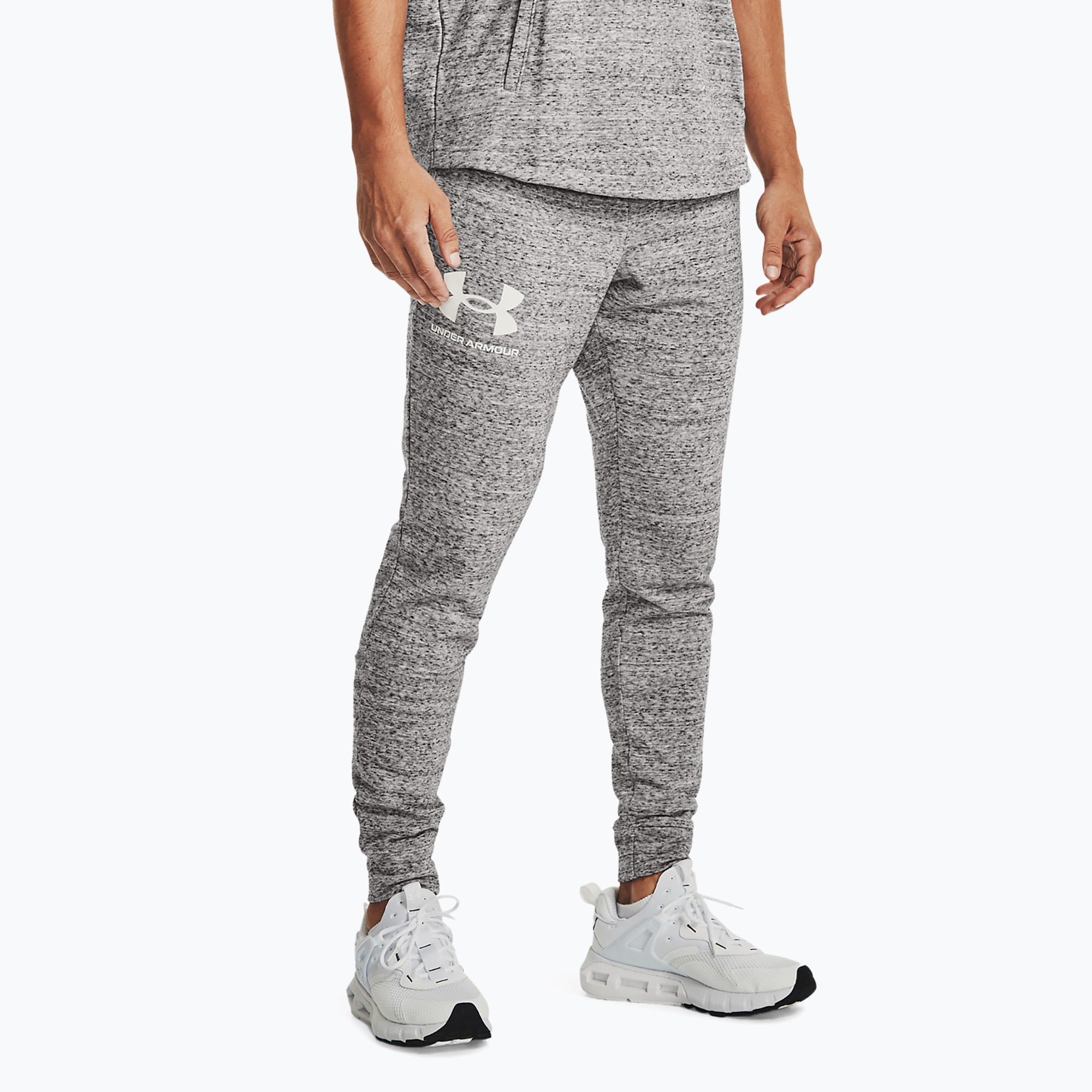 Pánske teplákové nohavice Under Armour Ua Rival Terry Jogger šedá/melanžová (Ua Rival Terry Jogger 1361642-112)