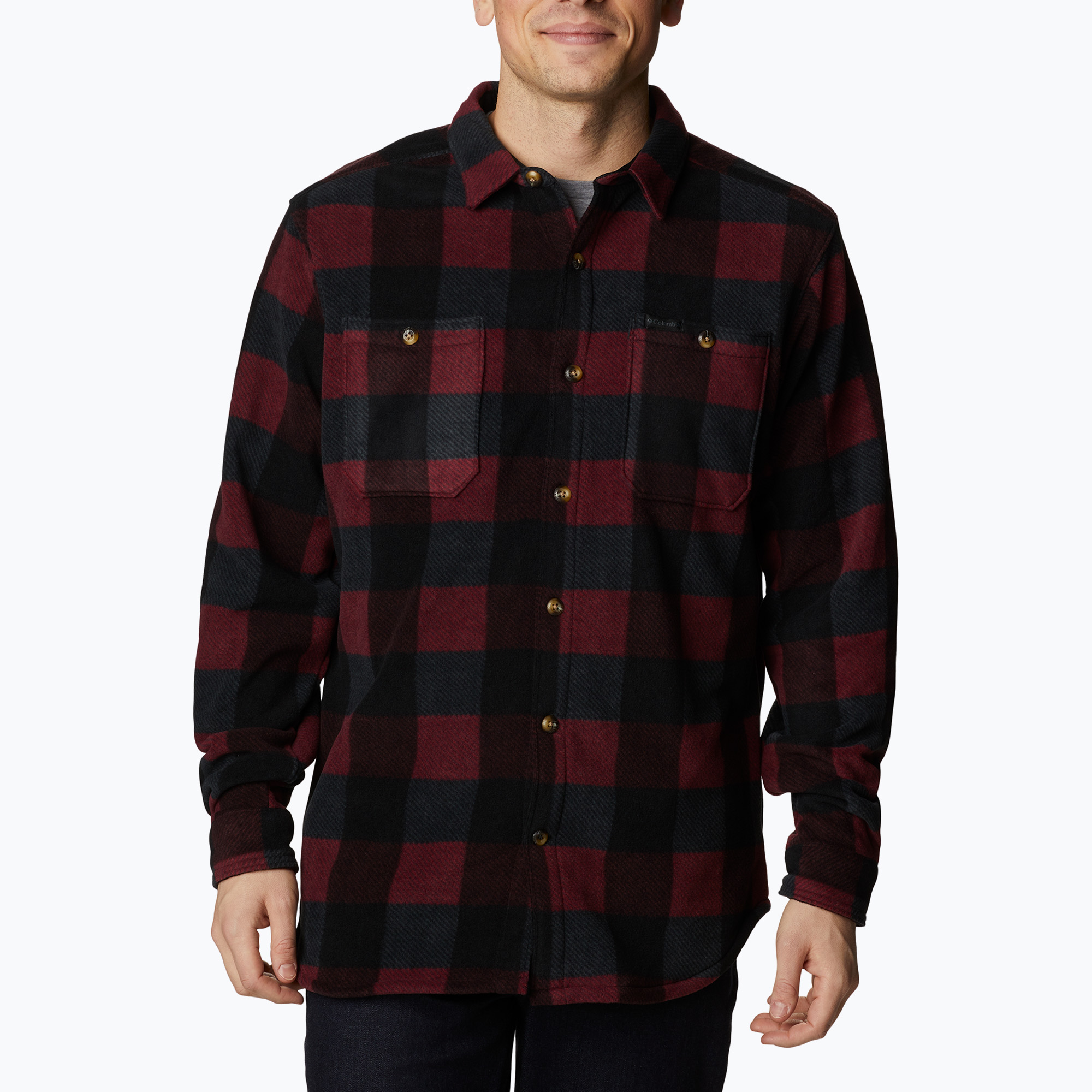 Columbia Flare Gun Fleece pánska košeľa červená/čierna 1866624 (Flare Gun Fleece 1866624)