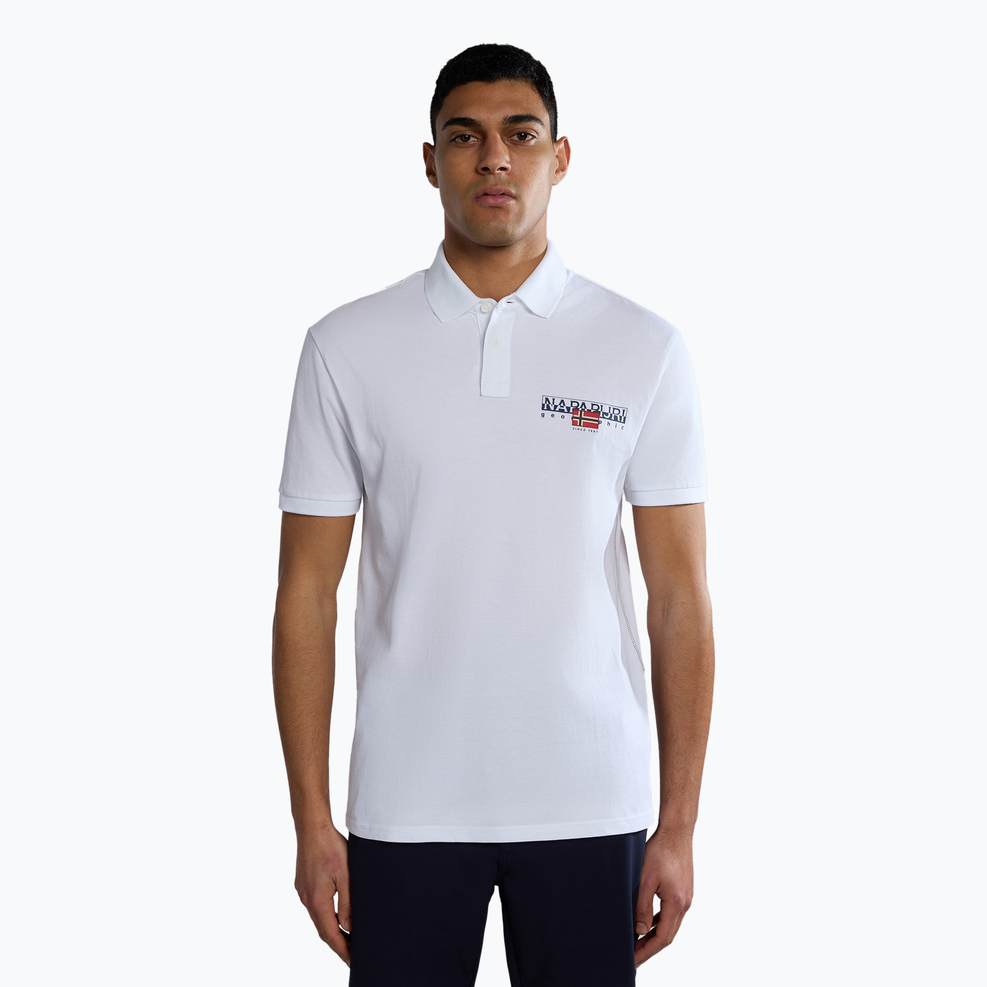 Pánske polo tričko Napapijri E-Aylmer brightwhite (E-Aylmer NP0A4HTN0021)