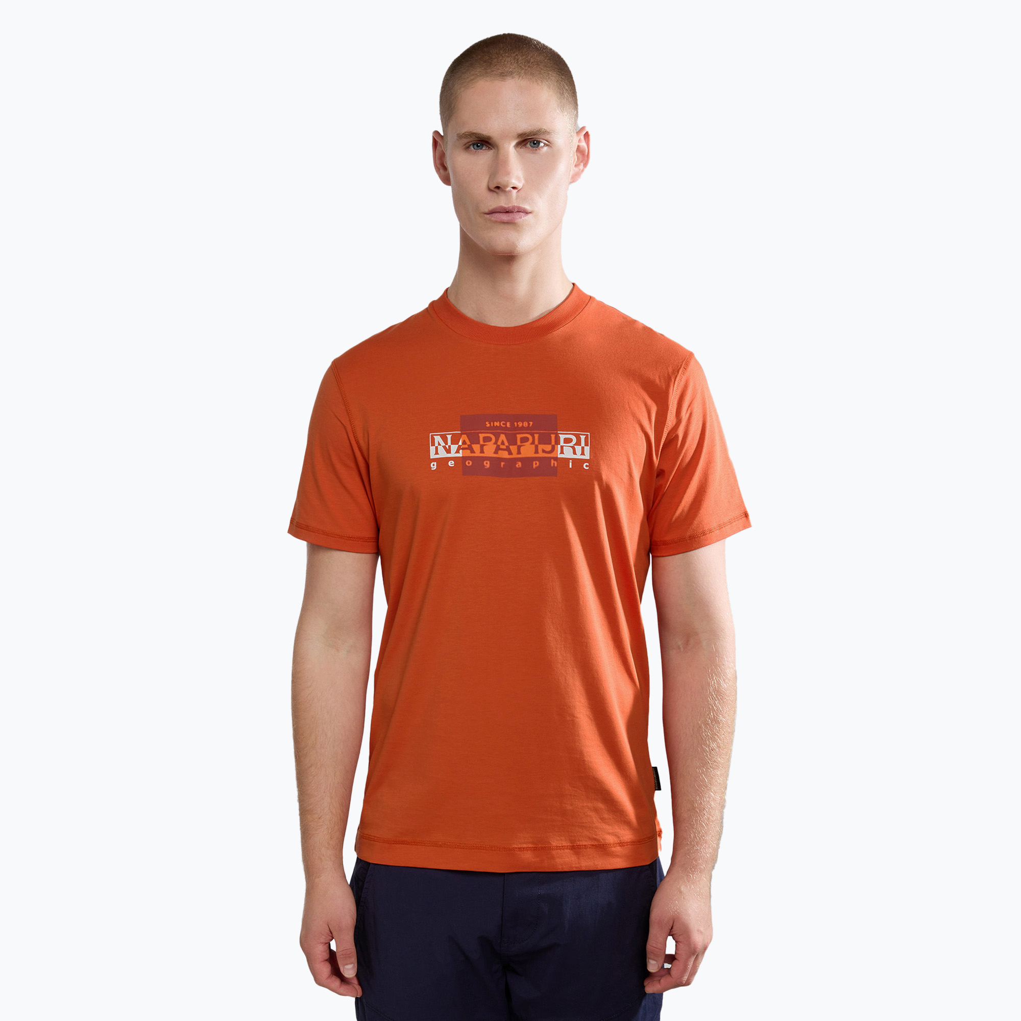 Pánske tričko Napapijri S-Smallwood orange burnt (S-Smallwood NP0A4HQKA621)